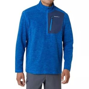 IN EXCELLENT CONDITION! EDDIE BAUER CLOUD 1/4 ZIP ROYAL FLEECE PULLOVER SIZE XXL